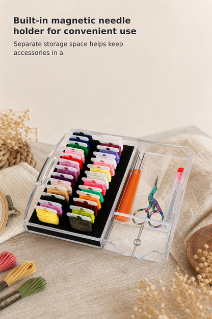 Clear Acrylic Craft Tray for Cross Stitch & Embroidery